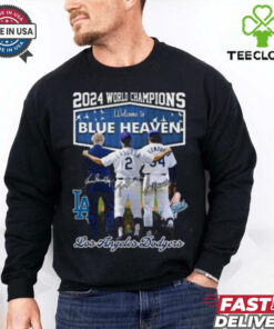2024 World Champions Welcome To Blue Heaven Los Angeles Dodgers Signature Unisex T Shirt
