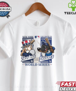2024 World Series New York Yankees Dandy vs Mascot Los Angeles Dodgers Matchup Shirt