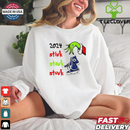2024 stink stank stunk Grinch hand Christmas shirt