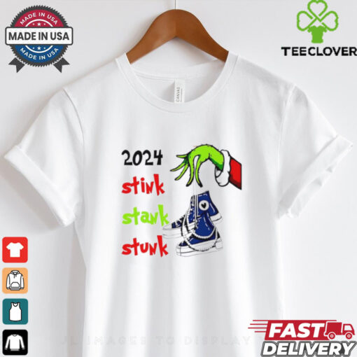 2024 stink stank stunk Grinch hand Christmas shirt