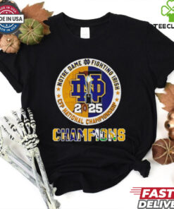 2025 CFP National Championship Trophy Notre Dame Fighting Irish Logo shirt