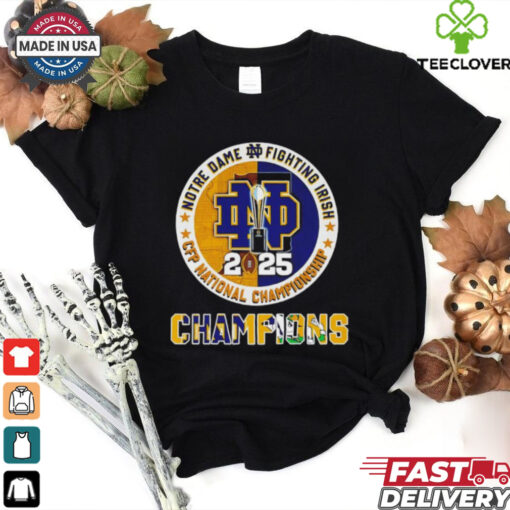 2025 CFP National Championship Trophy Notre Dame Fighting Irish Logo shirt