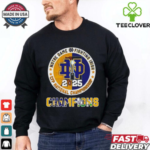2025 CFP National Championship Trophy Notre Dame Fighting Irish Logo shirt
