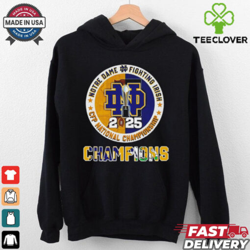 2025 CFP National Championship Trophy Notre Dame Fighting Irish Logo shirt