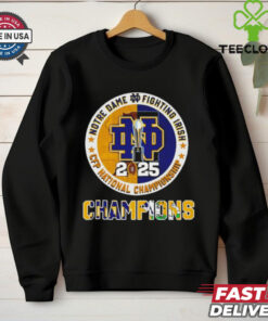 2025 CFP National Championship Trophy Notre Dame Fighting Irish Logo shirt
