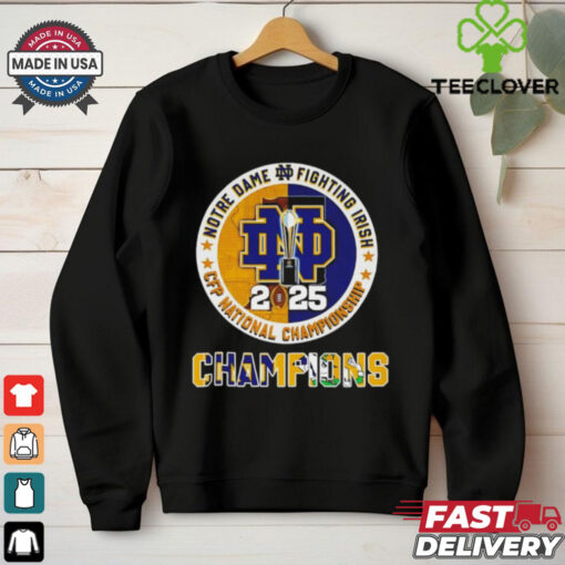 2025 CFP National Championship Trophy Notre Dame Fighting Irish Logo shirt