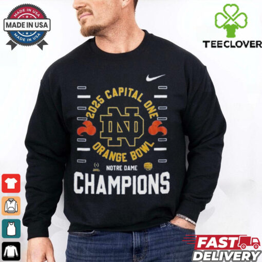 2025 Capital One Orange Bowl Notre Dame Champions Nike Fan Favorite  Shirt