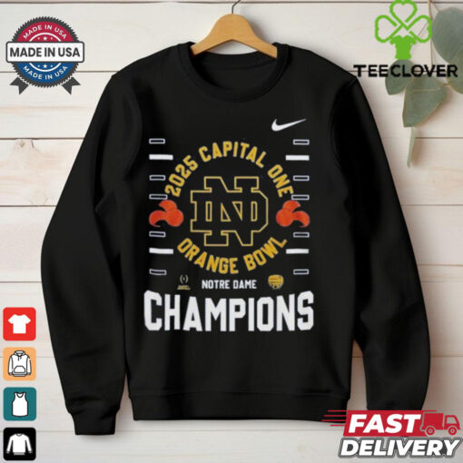 2025 Capital One Orange Bowl Notre Dame Champions Nike Fan Favorite  Shirt