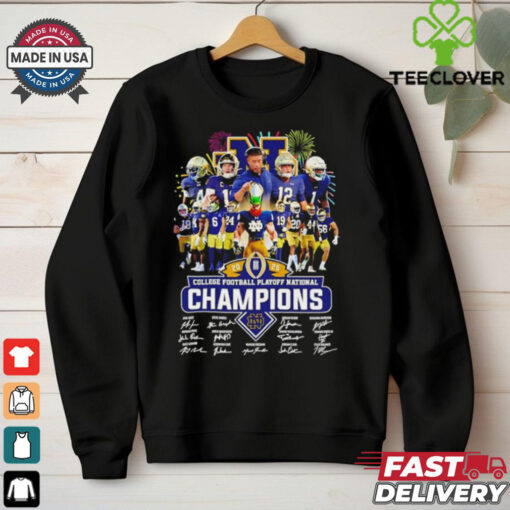 2025 College Football Playoff National Champions Notre Dame Fighting Irish Mascot and Players Signatures shirt