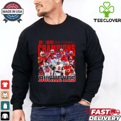 2025 College Football Playoff Ohio State National Championship all team shirt