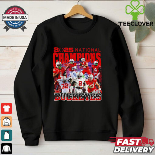 2025 College Football Playoff Ohio State National Championship all team shirt