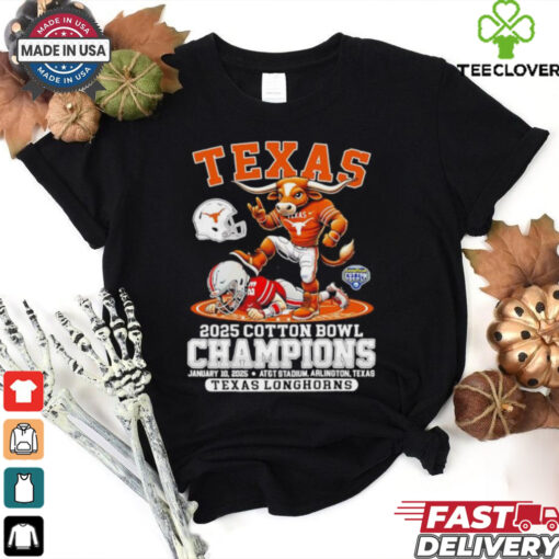 2025 Cotton Bowl Champions Texas Longhorns Mascot AT&T Stadium Arlington Texas shirt