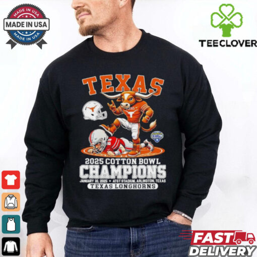 2025 Cotton Bowl Champions Texas Longhorns Mascot AT&T Stadium Arlington Texas shirt