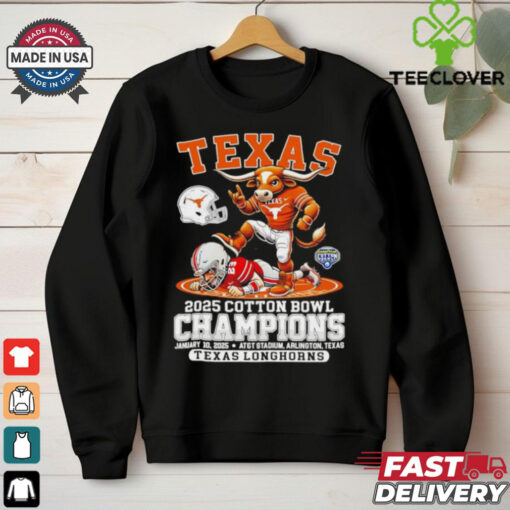 2025 Cotton Bowl Champions Texas Longhorns Mascot AT&T Stadium Arlington Texas shirt