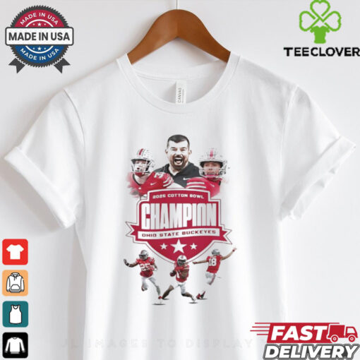 2025 Cotton Bowl Classic Champions Ohio State Buckeyes Team graphic shirt