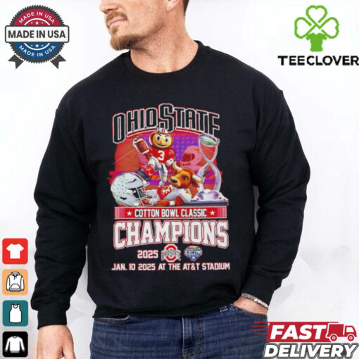 2025 Cotton Bowl Classic Ohio State Buckeyes vs Texas Longhorns Mascots at The At&T Stadium shirt