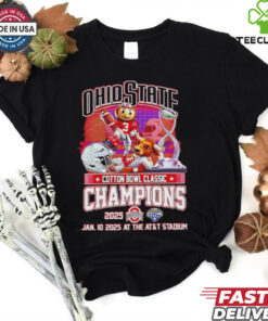 2025 Cotton Bowl Classic Ohio State Buckeyes vs Texas Longhorns Mascots at The At&T Stadium shirt