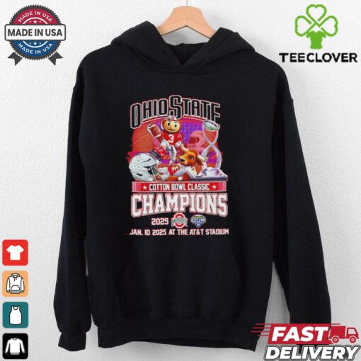 2025 Cotton Bowl Classic Ohio State Buckeyes vs Texas Longhorns Mascots at The At&T Stadium shirt