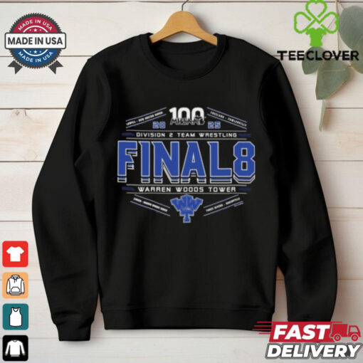 2025 MHSAA Team Wrestling Final 8 D2 Warren Woods Tower T Shirt
