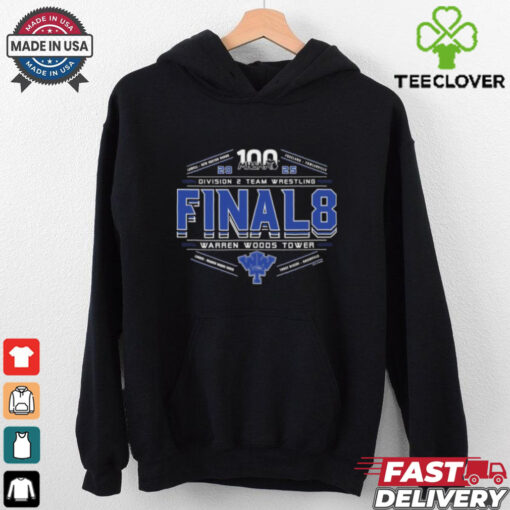 2025 MHSAA Team Wrestling Final 8 D2 Warren Woods Tower T Shirt