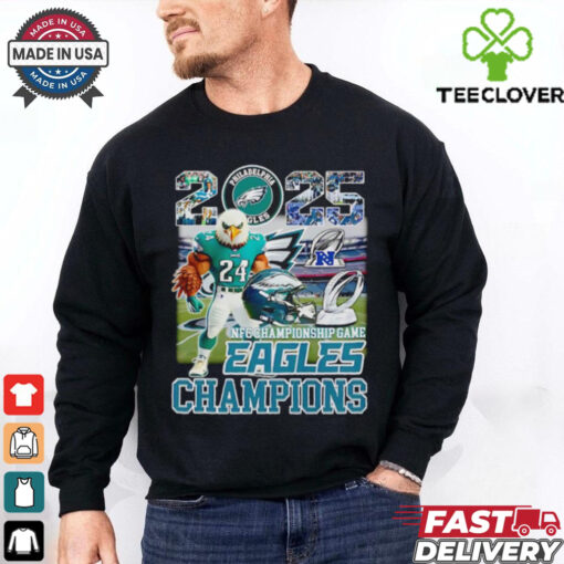 2025 NFC Championship game Eagles Champions mascot shirt
