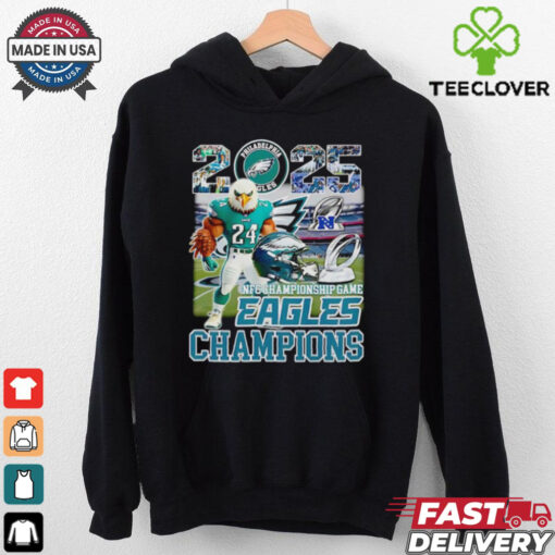 2025 NFC Championship game Eagles Champions mascot shirt