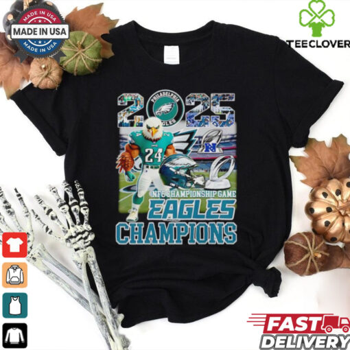 2025 NFC Championship game Eagles Champions mascot shirt