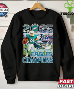 2025 NFC Championship game Eagles Champions mascot shirt
