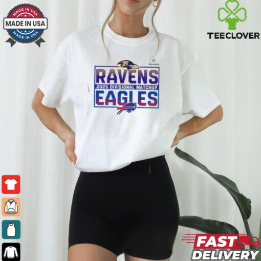 2025 NFL Playoffs Baltimore Ravens Head To Head Buffalo Bills 2025 Divisional Matchup T Shirt