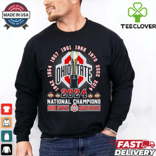 2025 National Champions 9 time Ohio State Buckeyes trophy shirt