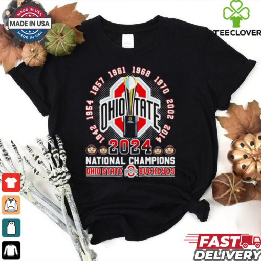2025 National Champions 9 time Ohio State Buckeyes trophy shirt