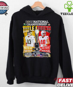 2025 National Championship title bound Notre Dame Fighting Irish vs Ohio State Buckeyes player shirt