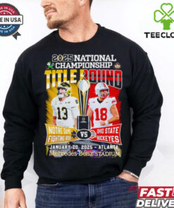 2025 National Championship title bound Notre Dame Fighting Irish vs Ohio State Buckeyes player shirt