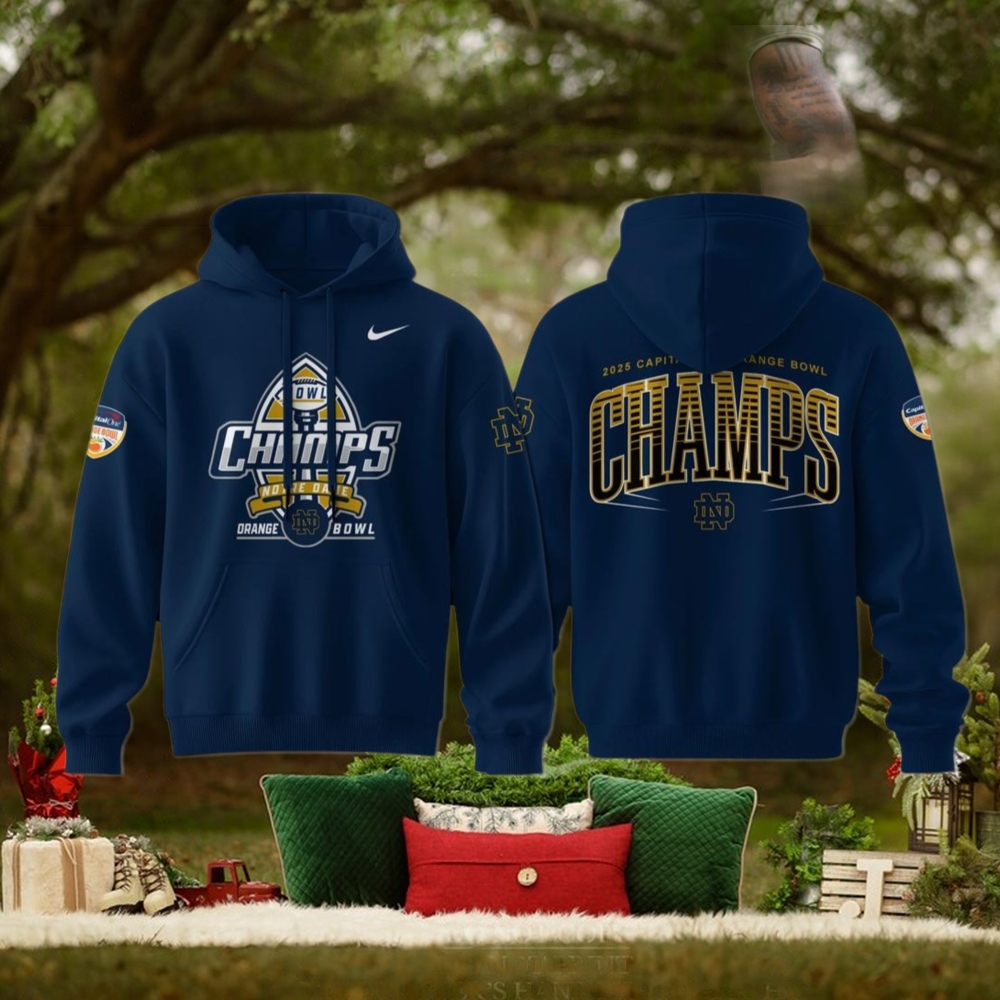 2025 Orange Bowl Champions Notre Dame Football New Collection Hoodie 2025 Orange Bowl Champions Notre Dame Football New Collection Hoodie