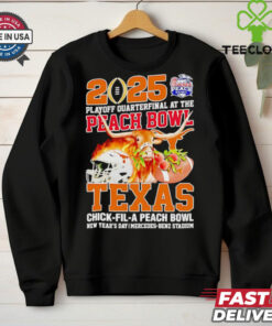 2025 Peach Bowl Texas Longhorns Chick fil a mascot shirt