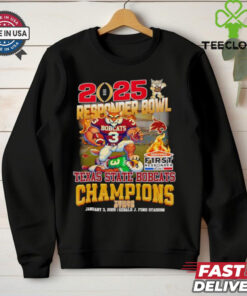 2025 Responder Bowl Texas State Bobcats Champions mascot shirt