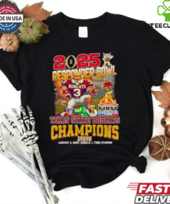2025 Responder Bowl Texas State Bobcats Champions mascot shirt