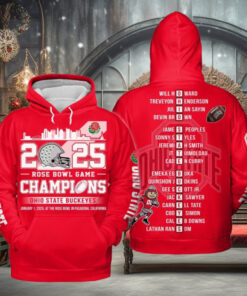 2025 Rose Bowl Game Champions Ohio State Buckeyes Hoodie T Shirt