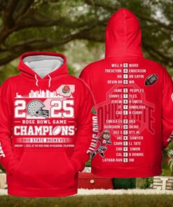 2025 Rose Bowl Game Champions Ohio State Buckeyes Hoodie T Shirt