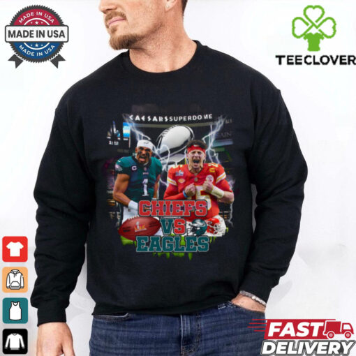 2025 Super Bowl Chiefs Vs Eagles Hurts Vs Mahomes shirt