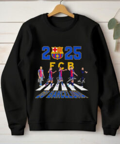 2025 go Barcelona Abbey Road signatures shirt