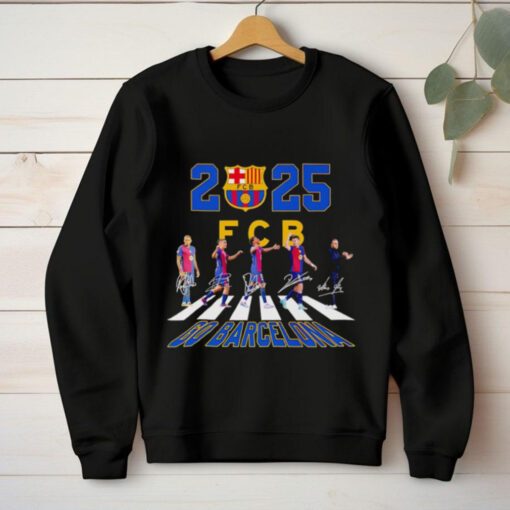 2025 go Barcelona Abbey Road signatures shirt