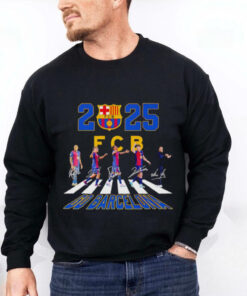 2025 go Barcelona Abbey Road signatures shirt