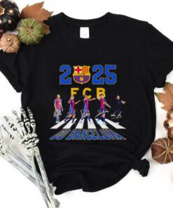 2025 go Barcelona Abbey Road signatures shirt