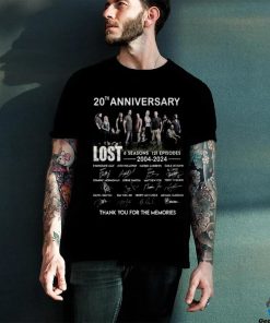 20th Anniversary LOST 6 Seasons 121 Episodes 2004 2024 Thank You For The Memories T Shirt