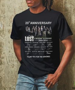 20th Anniversary LOST 6 Seasons 121 Episodes 2004 2024 Thank You For The Memories T Shirt