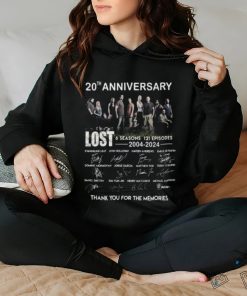 20th Anniversary LOST 6 Seasons 121 Episodes 2004 2024 Thank You For The Memories T Shirt