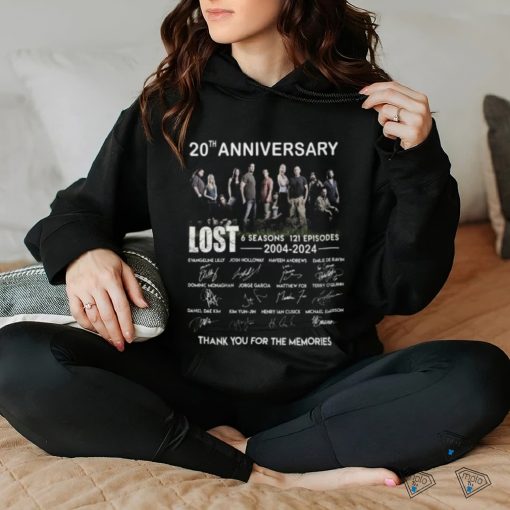 20th Anniversary LOST 6 Seasons 121 Episodes 2004 2024 Thank You For The Memories T Shirt