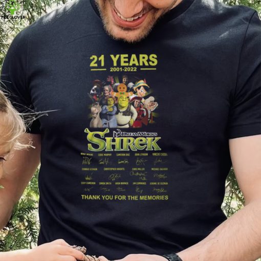 21 Years 2001 – 2022 Dream Works Shrek Thank You For The Memories T Shirt