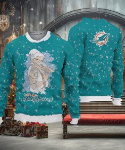 Miami Dolphins Fans Santa Claus Tattoo Ugly Christmas Sweater Gift